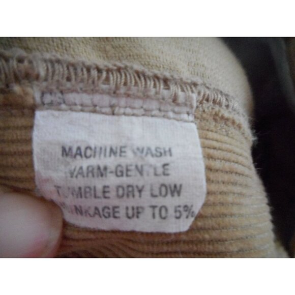 Beige/Khaki Tan lightweight thin corduroy flat front Pants Men's W 36 - Picture 2 of 7